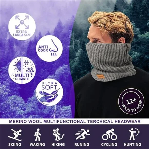 Unisex Winter Neck Gaiters & Ski Mask Winter Fleece Neck Warmer Face Windproof